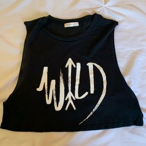 black crop top, worn once